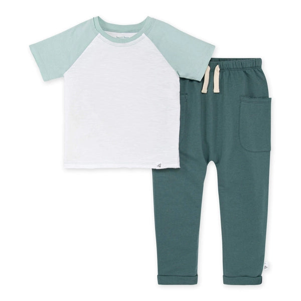 Burt's Bees Baby Toddler Jersey Slub Tee and French Terry Pant Set