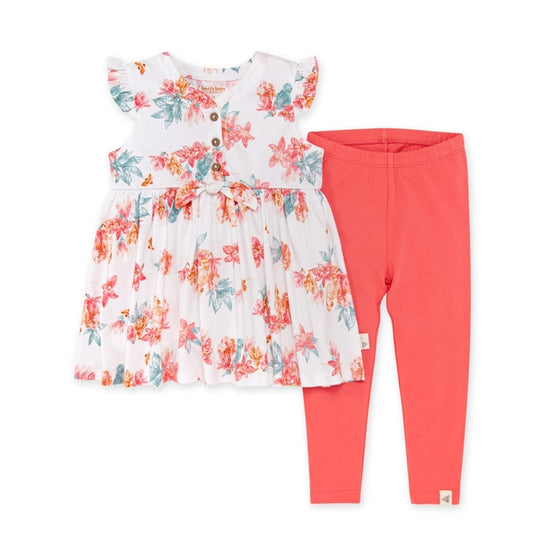 Burt's Bees Baby Toddler Paradise Floral Tunic and Leggings Set
