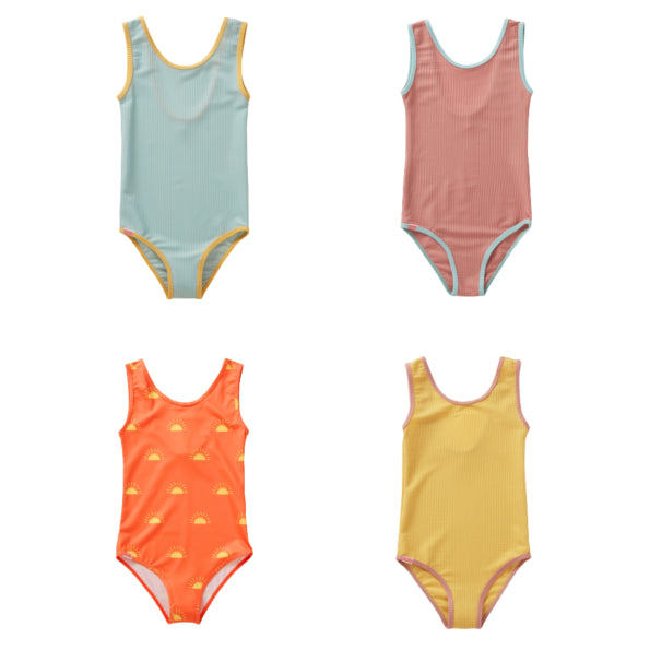 Grass & Air - Ribbed Kids Swimsuit