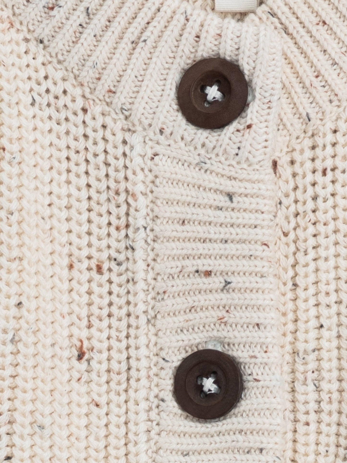 Colored Organics - Organic Baby Milo Sweater Romper - Ivory / Fleck