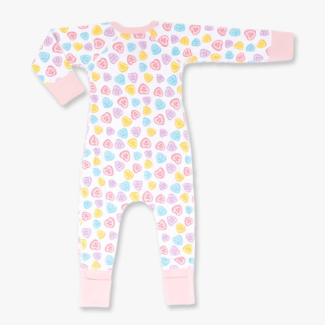 Sapling Child - Candy Heart Zip Romper