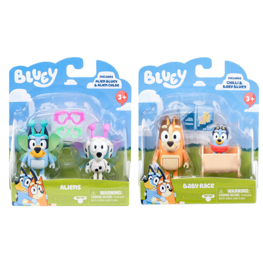 Toysmith - Moose Toys Bluey Figure 2 Pack Bluey & Bandit