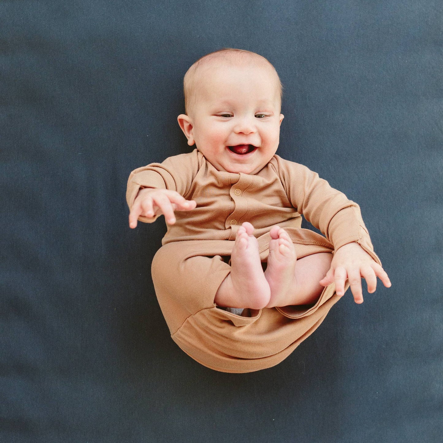 Goumi - Viscose Bamboo + Organic Cotton Convertible Gown - Sandstone - Preemie