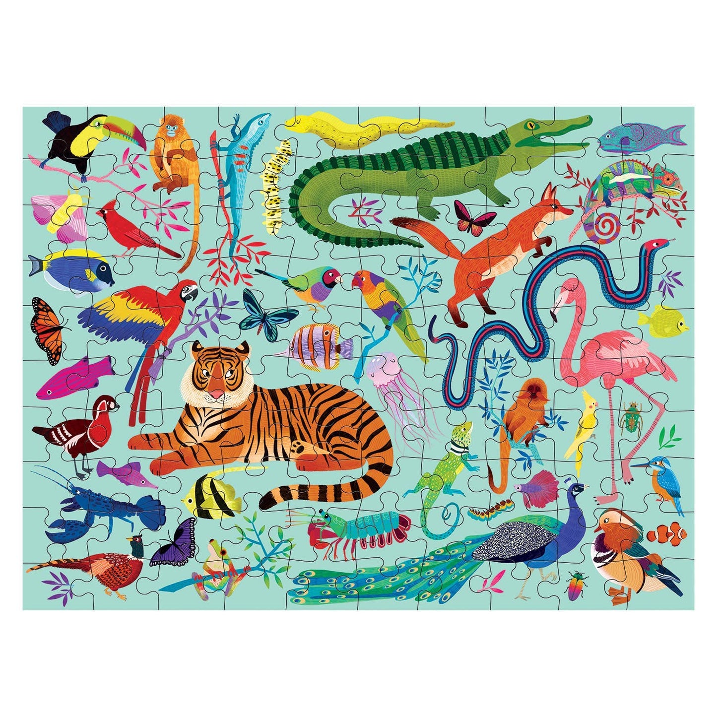 Chronicle Books - Animal Kingdom 100 Piece Double-Sided Puzzle