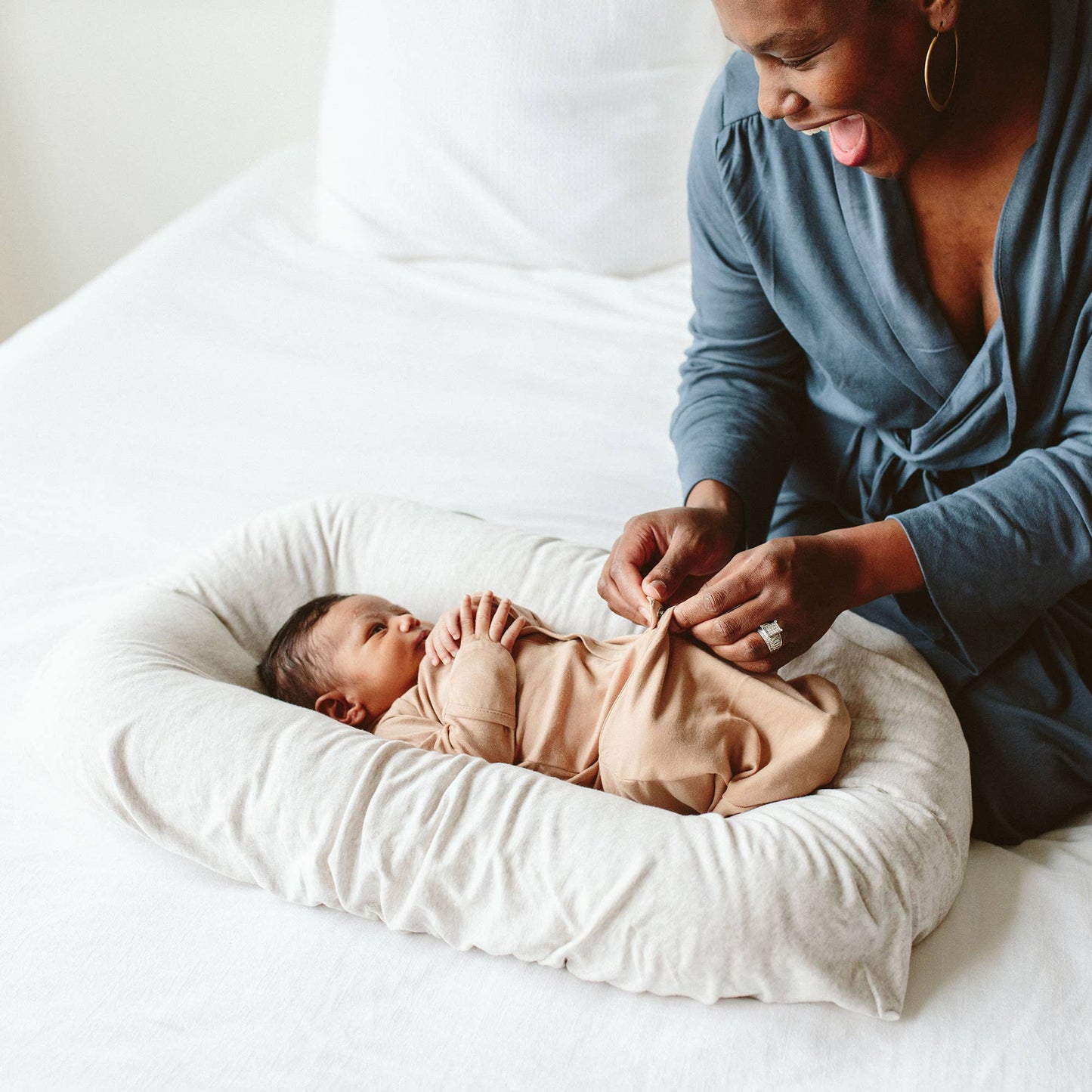 Goumi - Viscose Bamboo + Organic Cotton Convertible Gown - Sandstone - Preemie