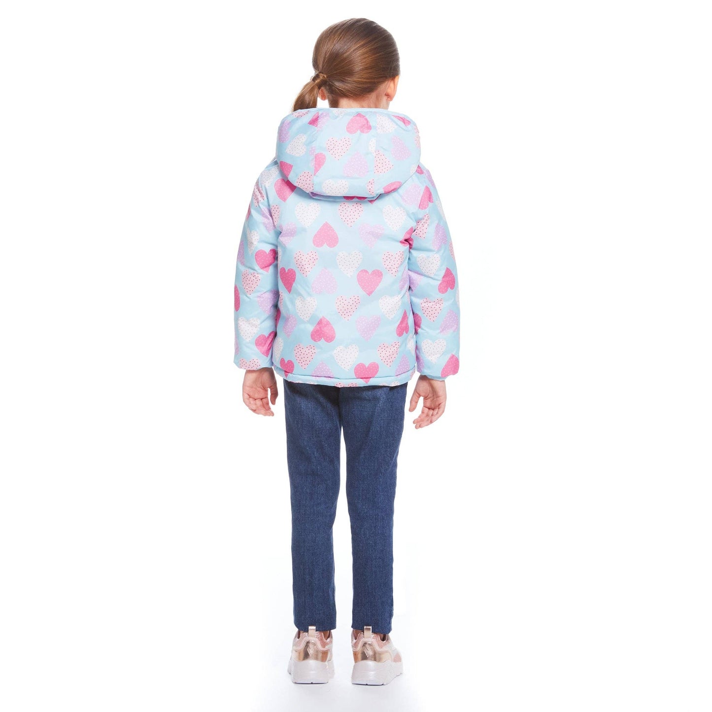 Pink/Heart Reversible Puffer