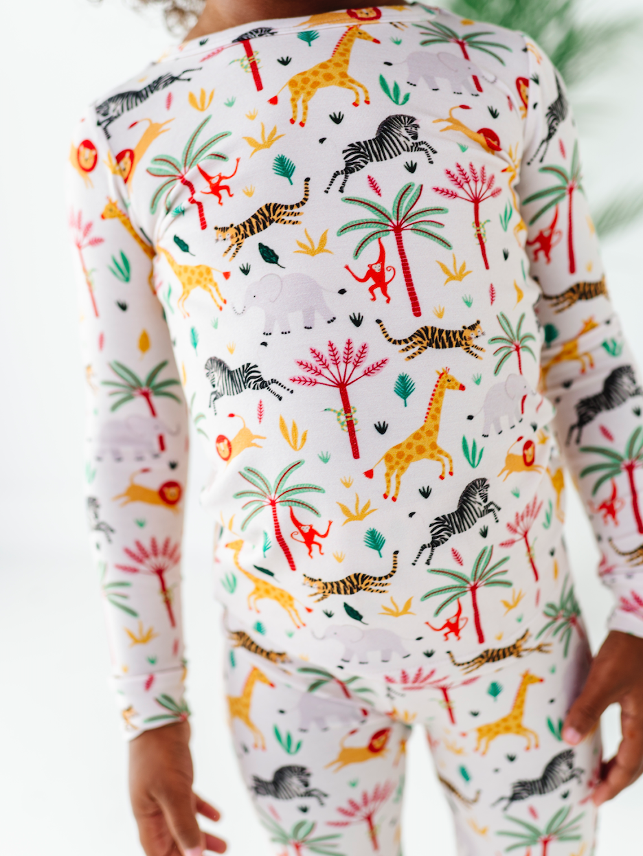 Bird & Bean® - Kids Bamboo Pajamas - Safari