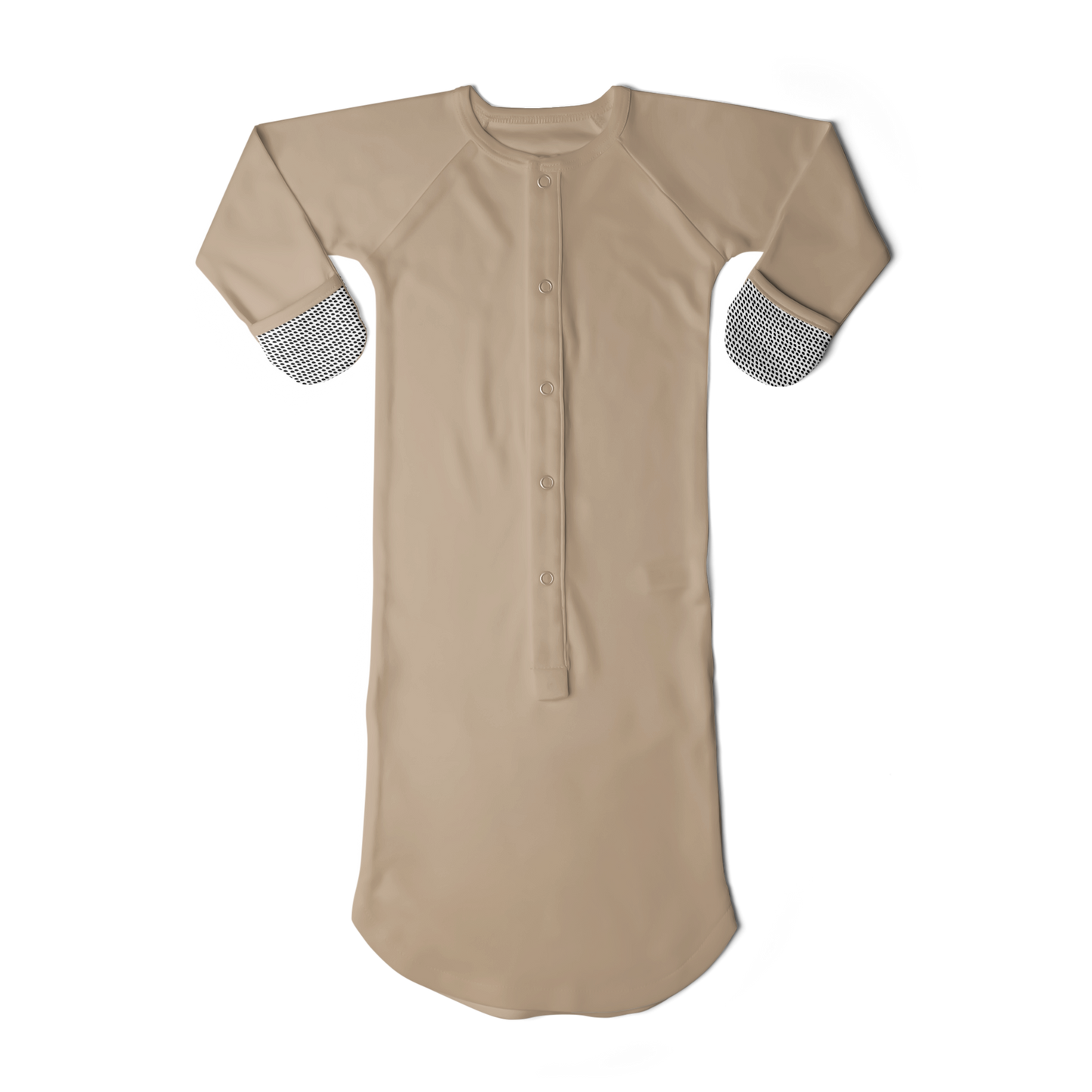 Goumi - Viscose Bamboo + Organic Cotton Convertible Gown - Sandstone - Preemie