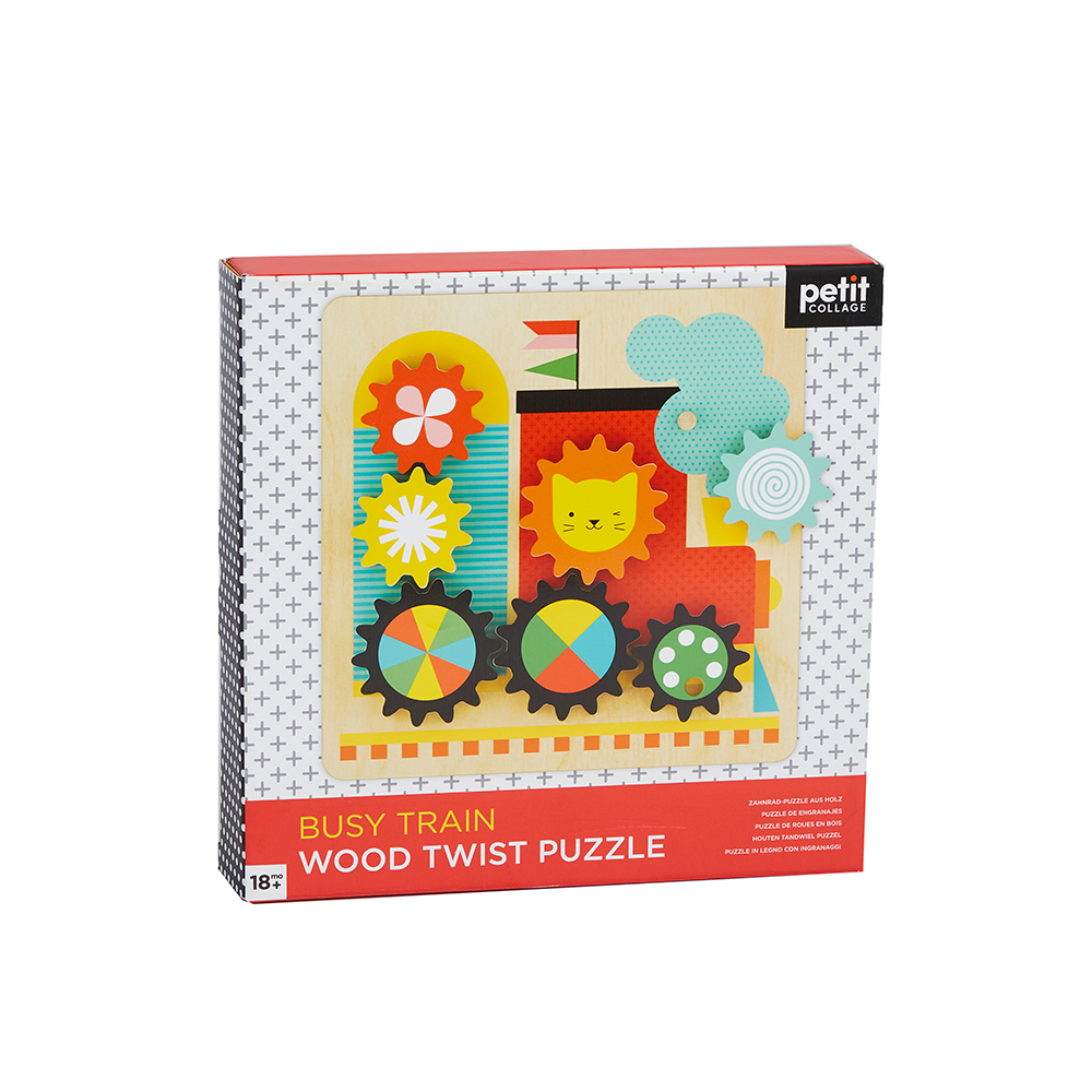 Chronicle Books - Busy Train Wooden Twist Puzzle