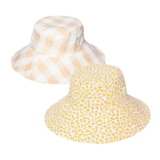 Rockahula Kids - Ditsy Gingham Reversible Sun Hat 3-6 Years