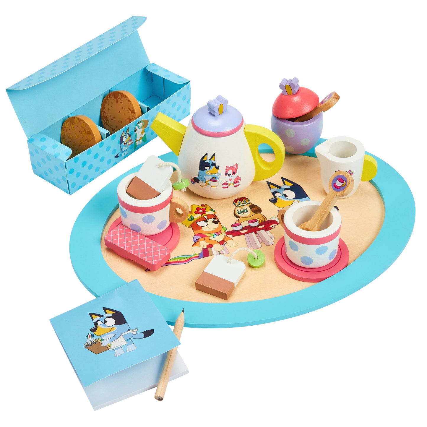 Toysmith - Moose Toys Bluey Wooden Tea Set