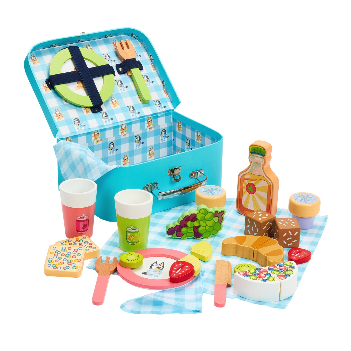 Toysmith - Moose Toys Bluey Wooden Picnic Set