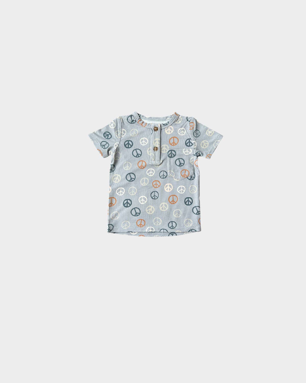 babysprouts clothing company - S24 D1: Boy's Henley Shirt in Peace