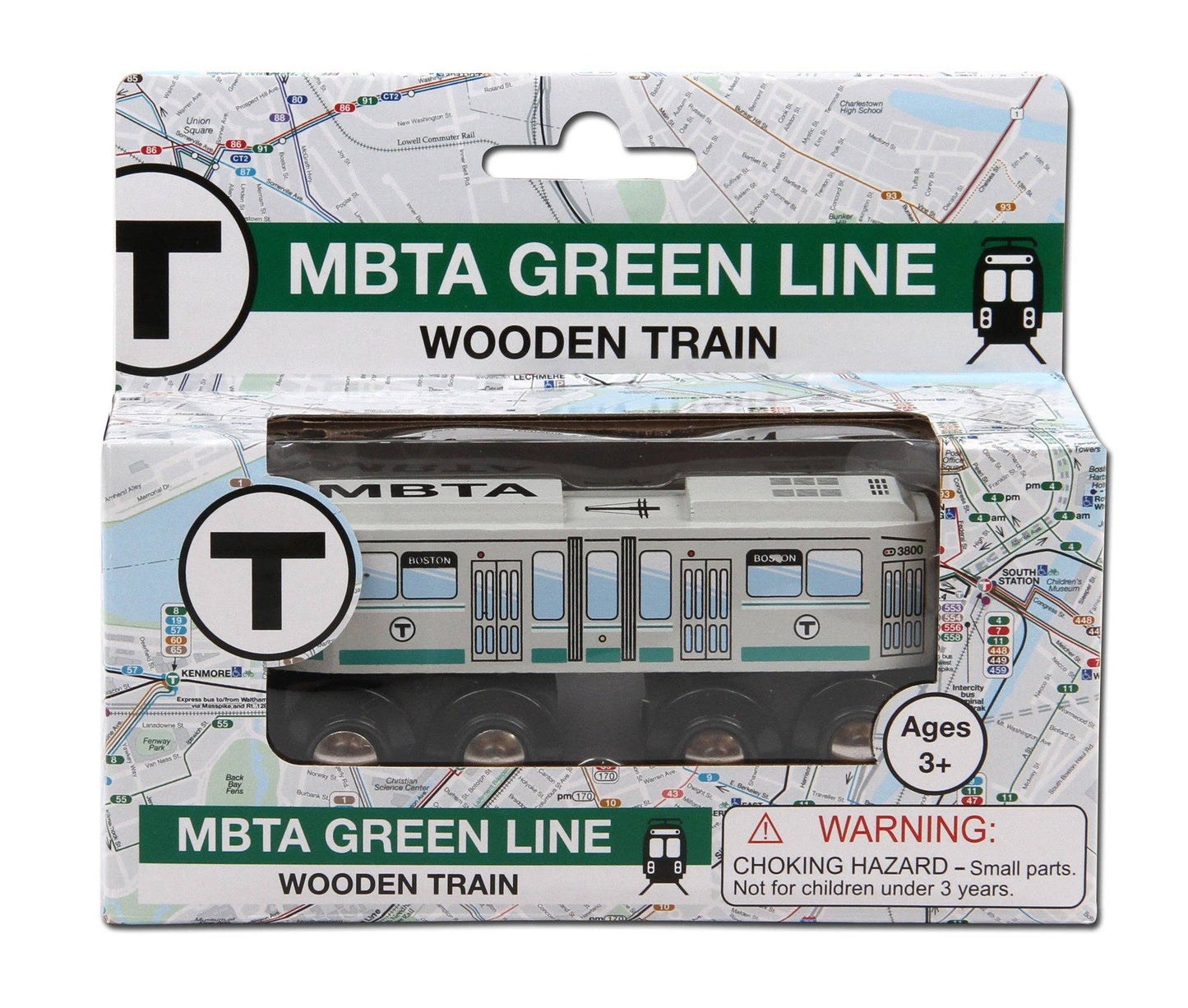 MBTAgifts - Boston MBTA Green Line Wooden Toy Train