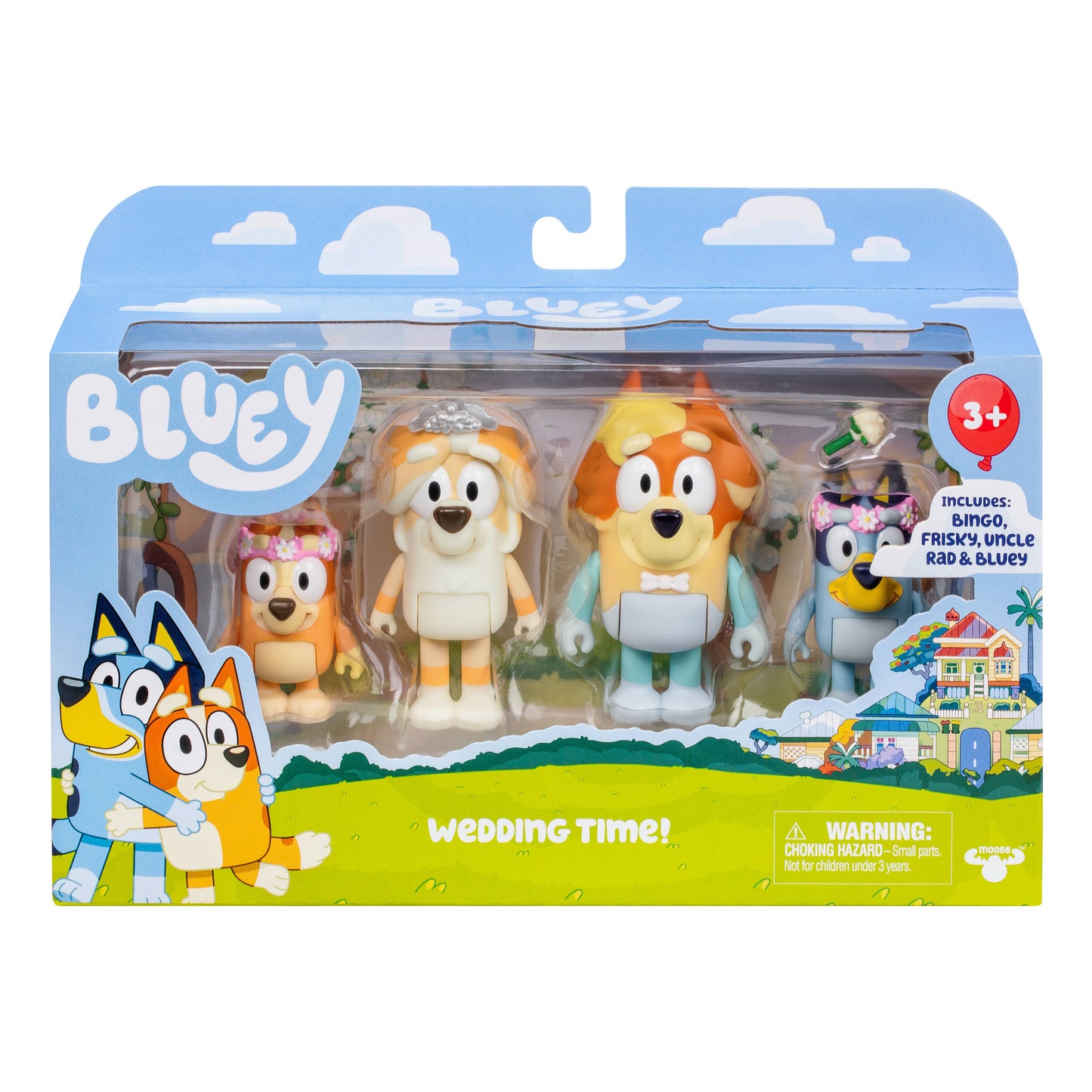 Toysmith - Moose Toys Bluey 4 Pack Figurine Set