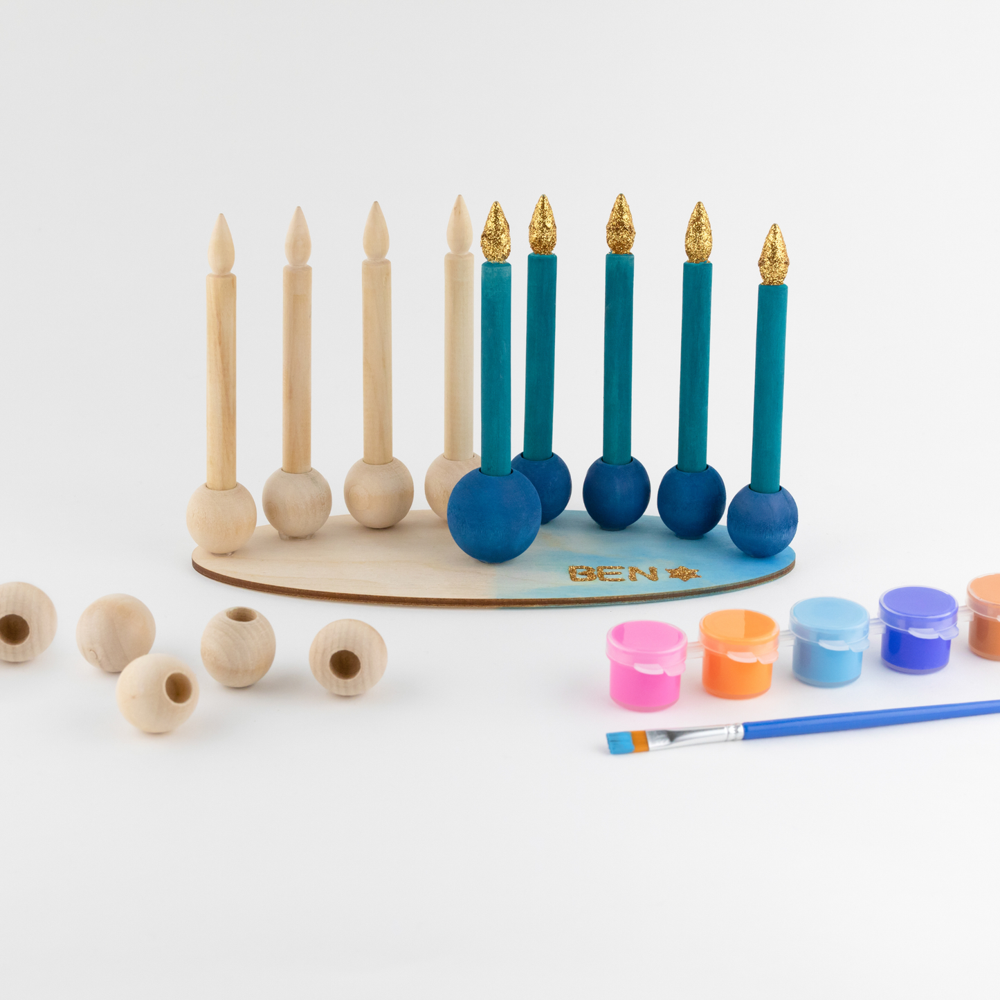 Hanukkah Kits - MY DIY Hanukkah Menorah Kit -Chanukah play menorah craft kit