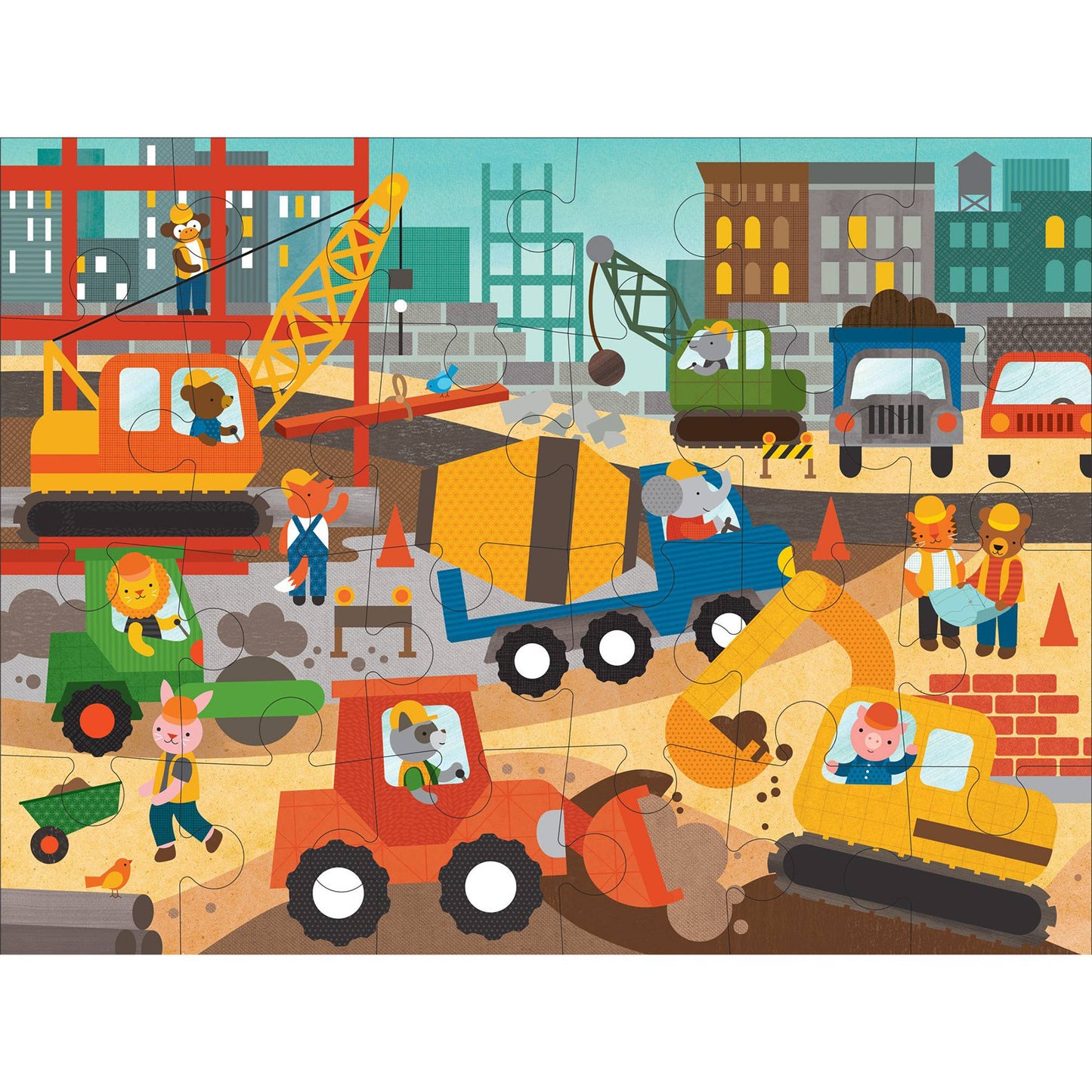 Chronicle Books - Construction Site 24-Piece Floor Puzzle