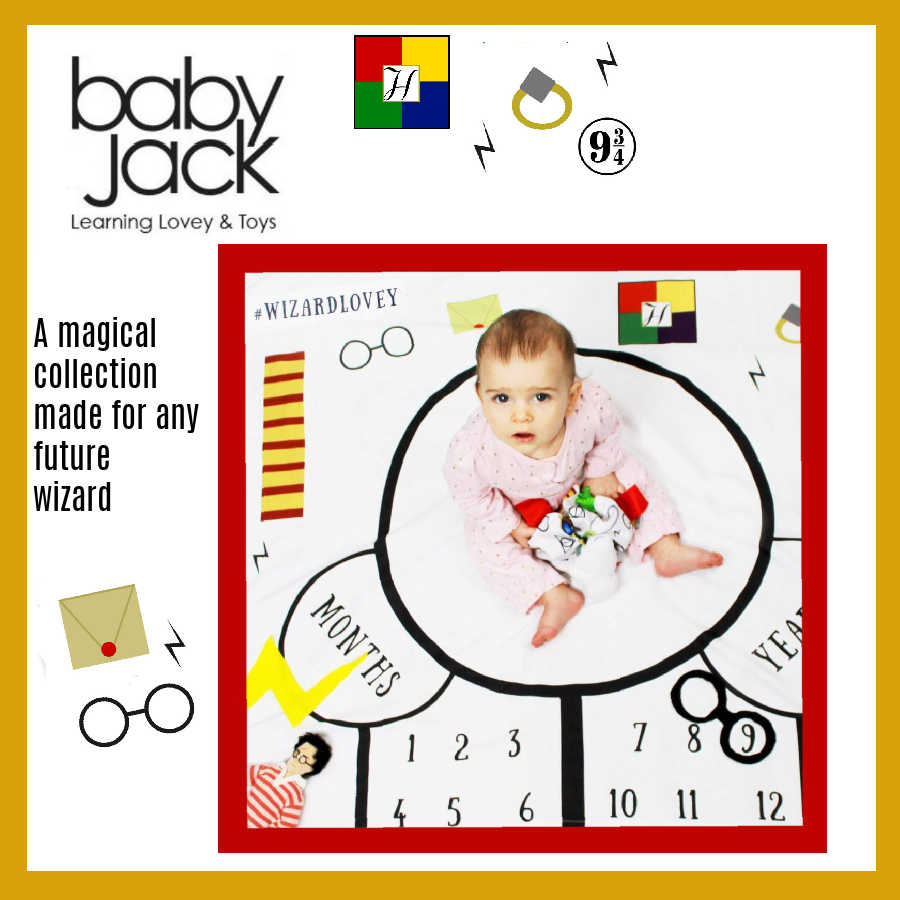Baby Jack and Company - Wizard Photography Monthly Milestone Fleece Blanket 40 x 50"