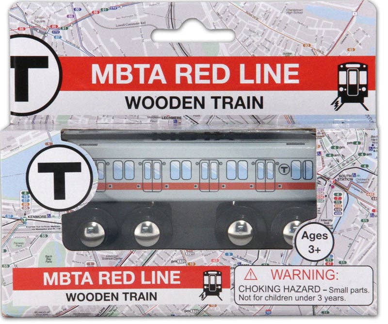 MBTAgifts - Boston MBTA Red Line Wooden Toy Train