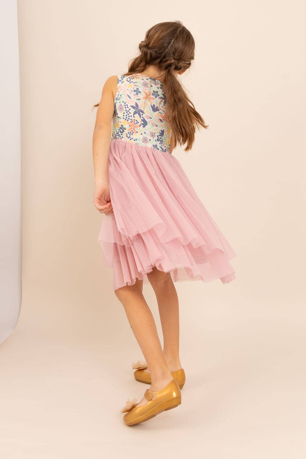Bird & Bean® - Kids Bamboo Tulle Dress - Meadow - Kids Easter Dress