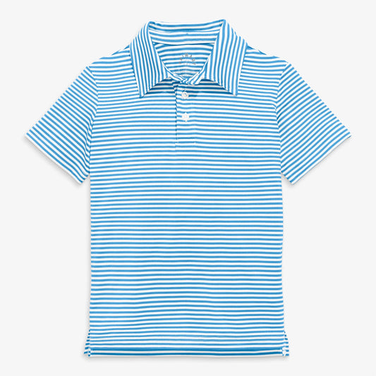 Primary - Short Sleeve Flexknit Polo In Mini Stripe