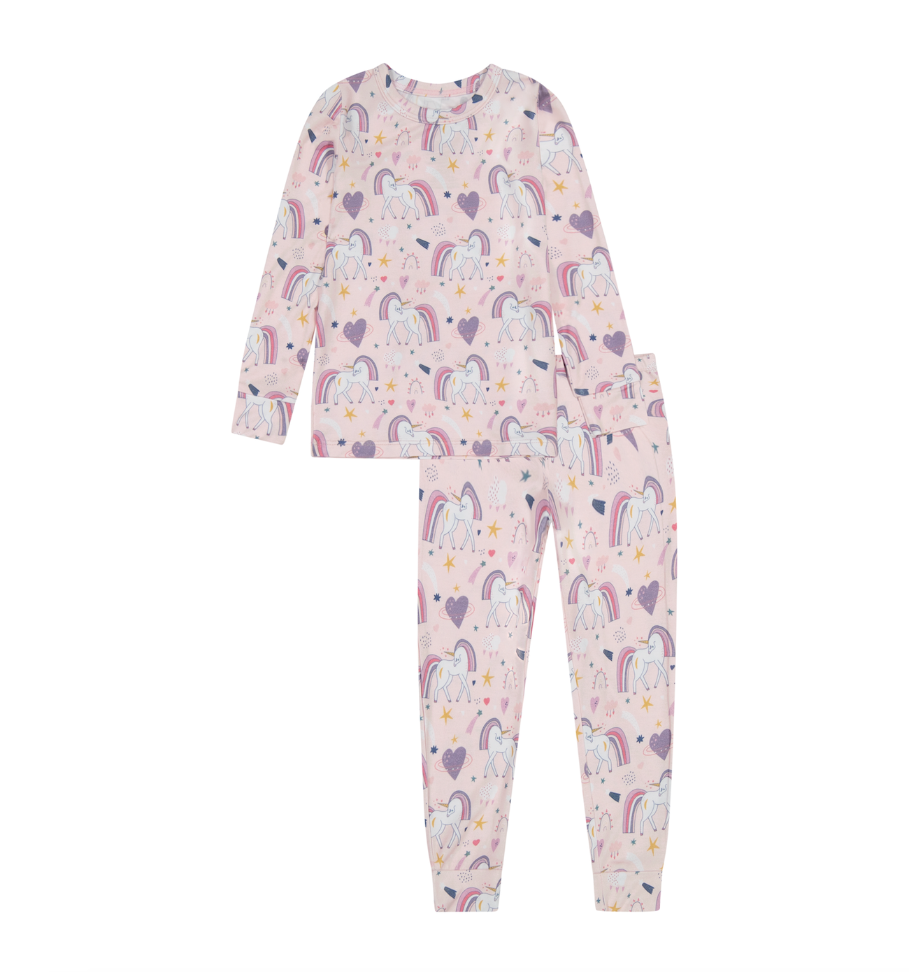 Bird & Bean® - Kids Bamboo Pajamas - Rainbow Unicorn