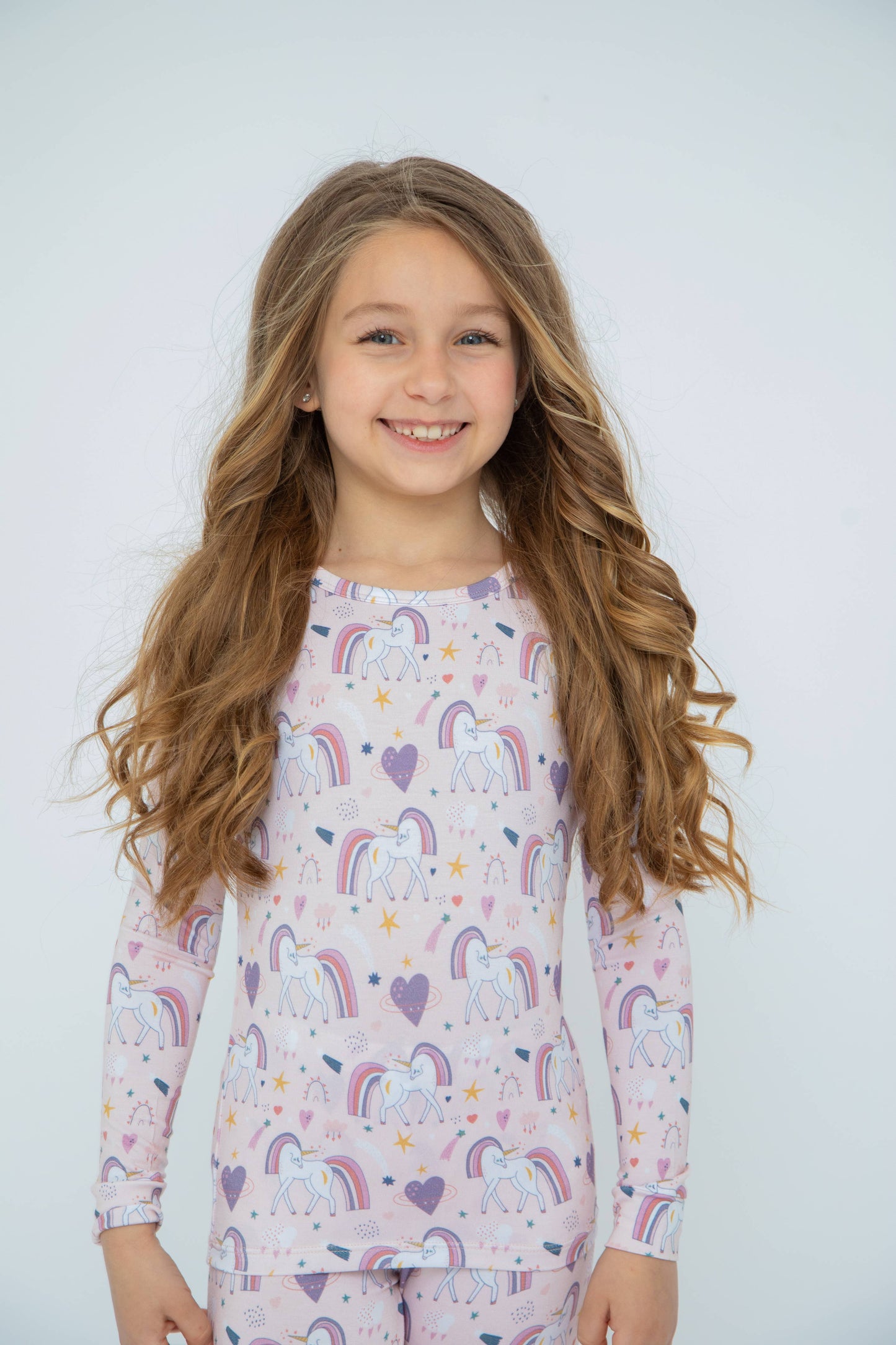 Bird & Bean® - Kids Bamboo Pajamas - Rainbow Unicorn