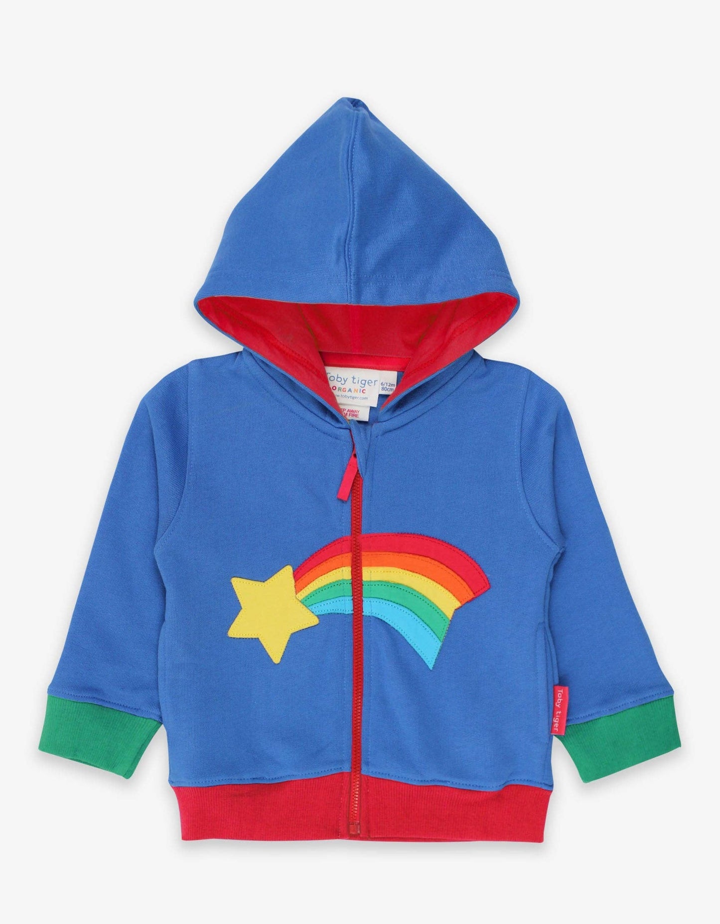 Toby Tiger - Organic Shooting Star Applique Hoodie