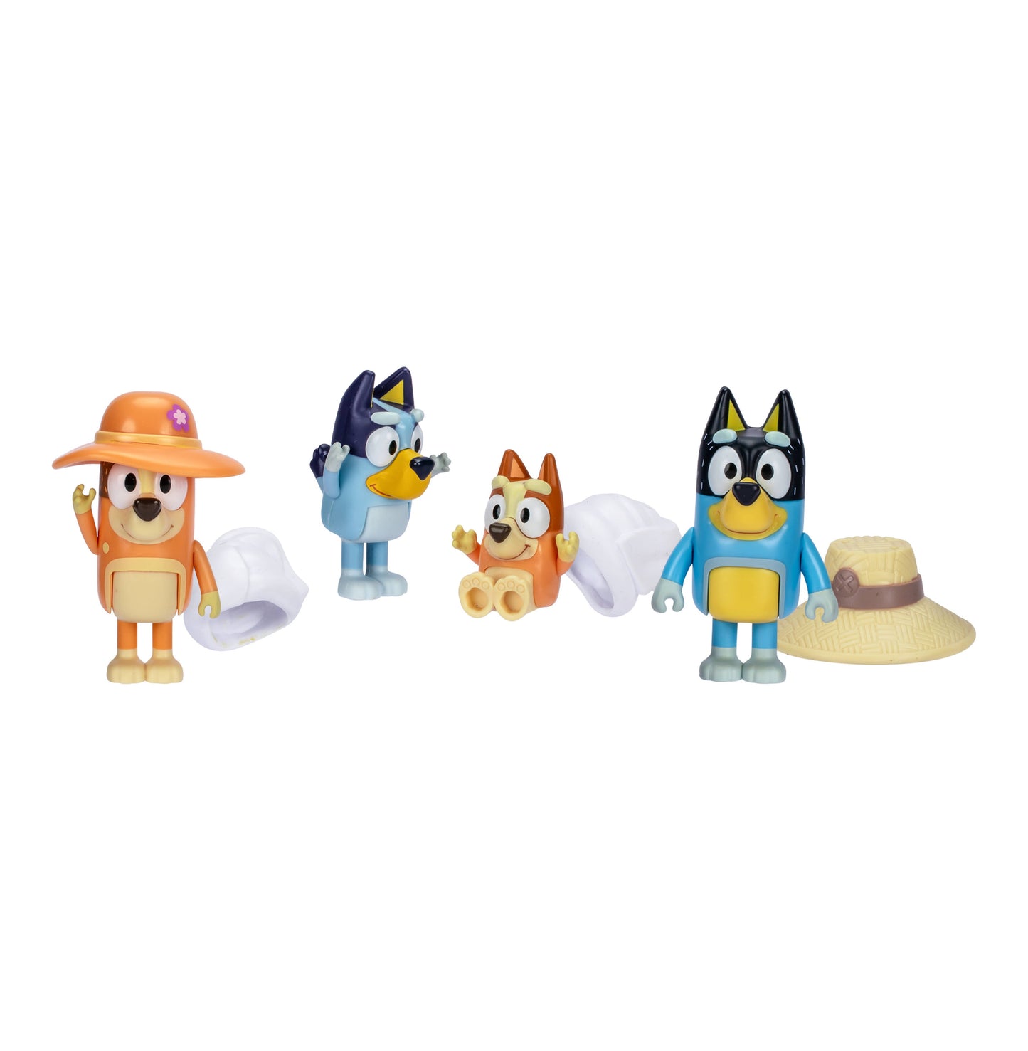 Toysmith - Moose Toys Bluey 4 Pack Figurine Set