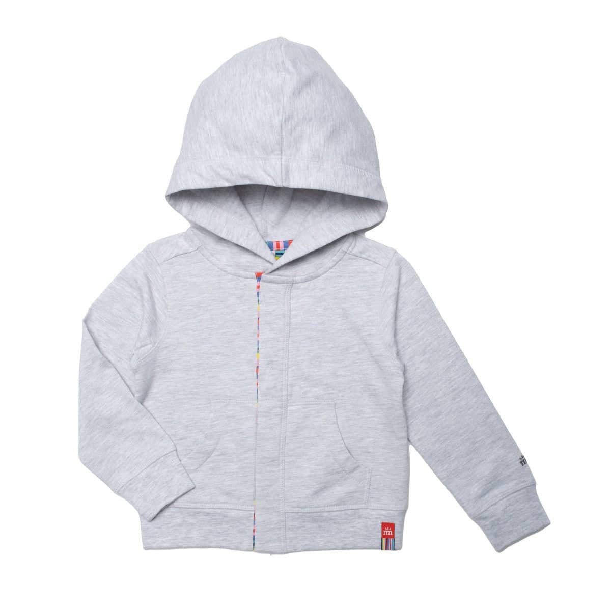 heather gray organic cotton magnetic hoodie