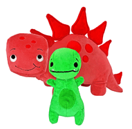 Tiny T. Rex and Pointy Plush Pair: 12.5