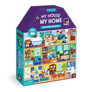 mudpuppy:  My House, My Home 100 Piece House-Shaped Puzzle
