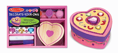 Melissa and Doug:  Wooden Heart Chest