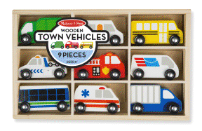 Melissa and Doug:  Wooden Town Vehicles Set