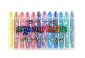 Rainbow Sparkle Metallic Watercolor Gel Crayons - Set of 12