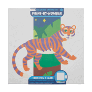 Colorific Canvas Paint by Number Kit: Terrific Tiger - 15 PC Set