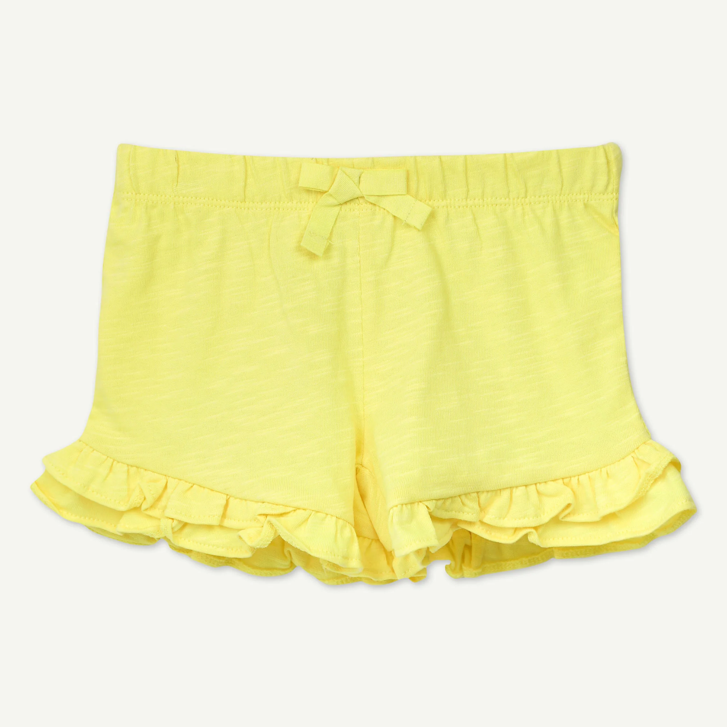 Dreamy Yellow Ruffle Shorts