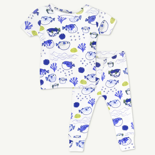 2-Pack Pajama Set in Bubble Fish Print Toddler