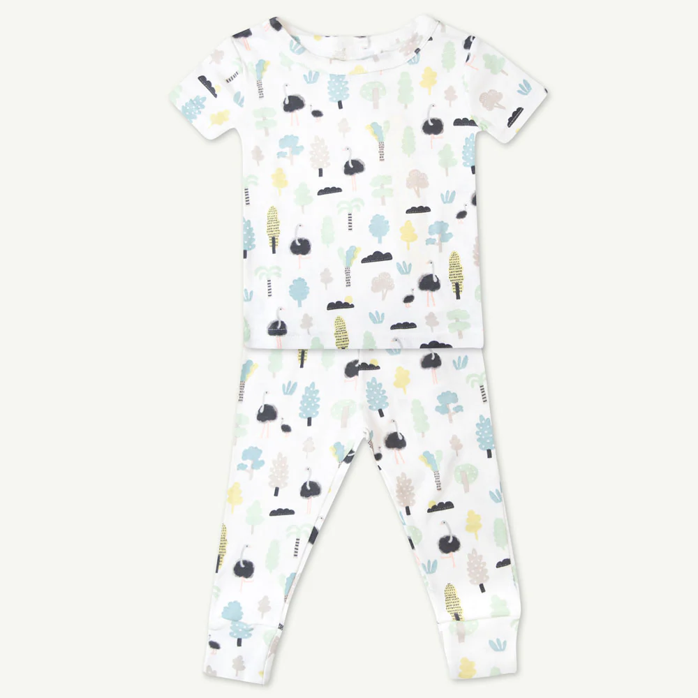 2-Pack Pajama Set in Ostrich Print- Baby