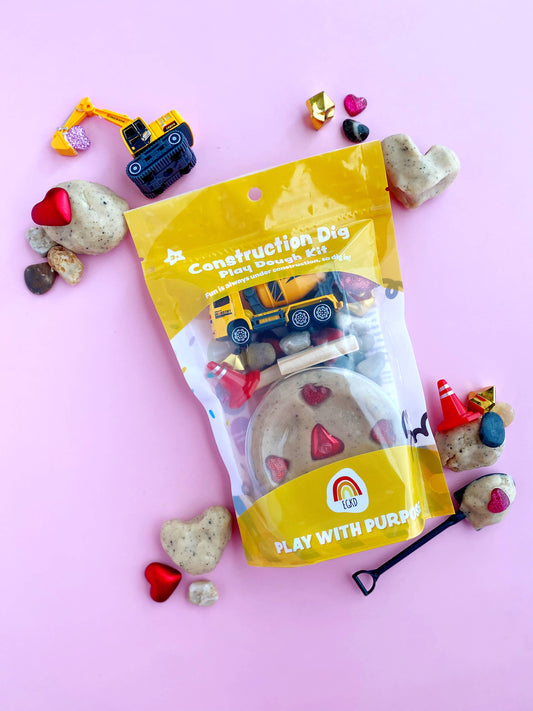 Earth Grown KidDoughs - Valentines "I Dig You" Construction Sensory Play Dough Kit