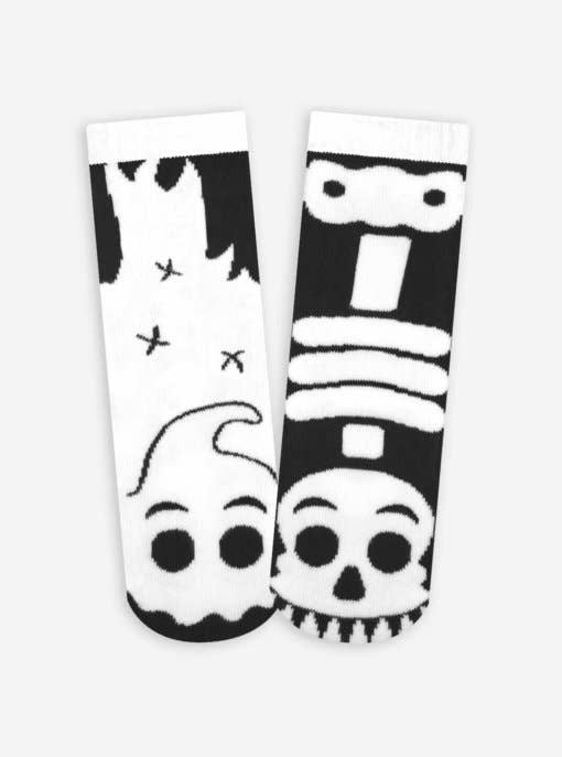 Pals Socks - Ghost & Skeleton GLOW IN THE DARK Halloween Kids Socks