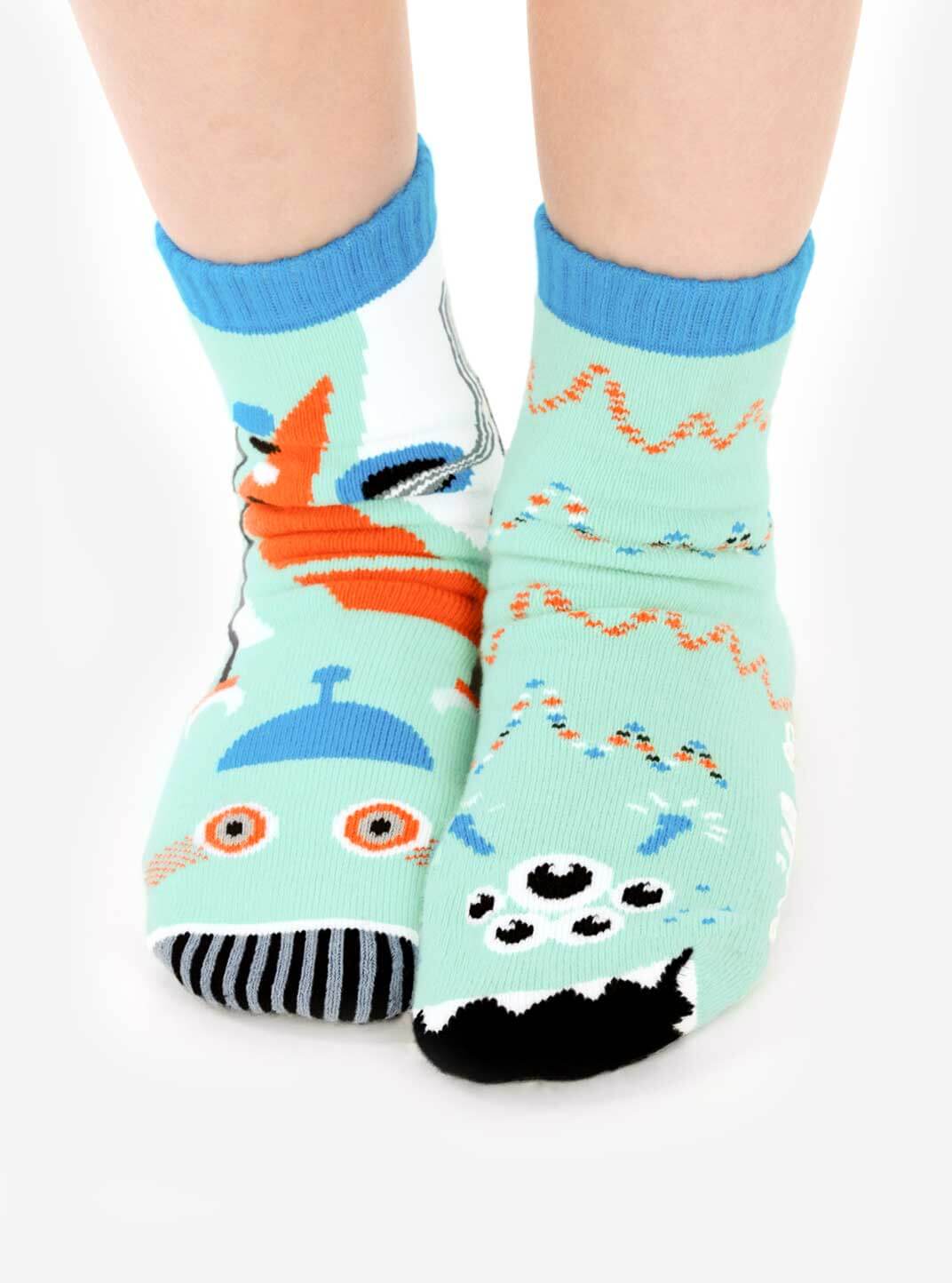 Pals Socks - Robot & Alien Non-Slip Mismatched Toddler Socks