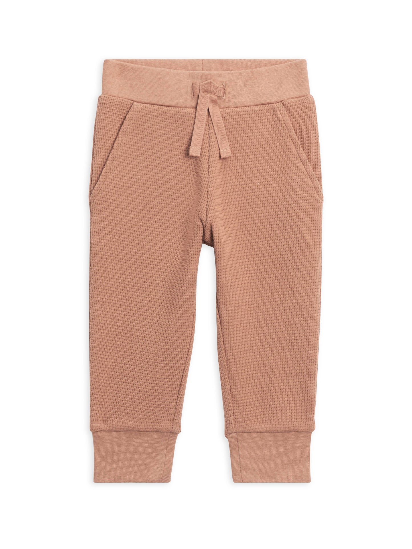 Colored Organics - Organic Baby and Kids Nelson Waffle Knit Jogger - Cider