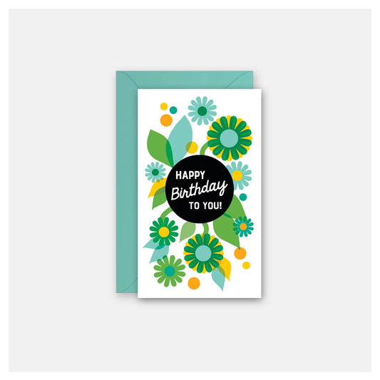 Rock Scissor Paper - Birthday Floral - Gift Enclosure Card