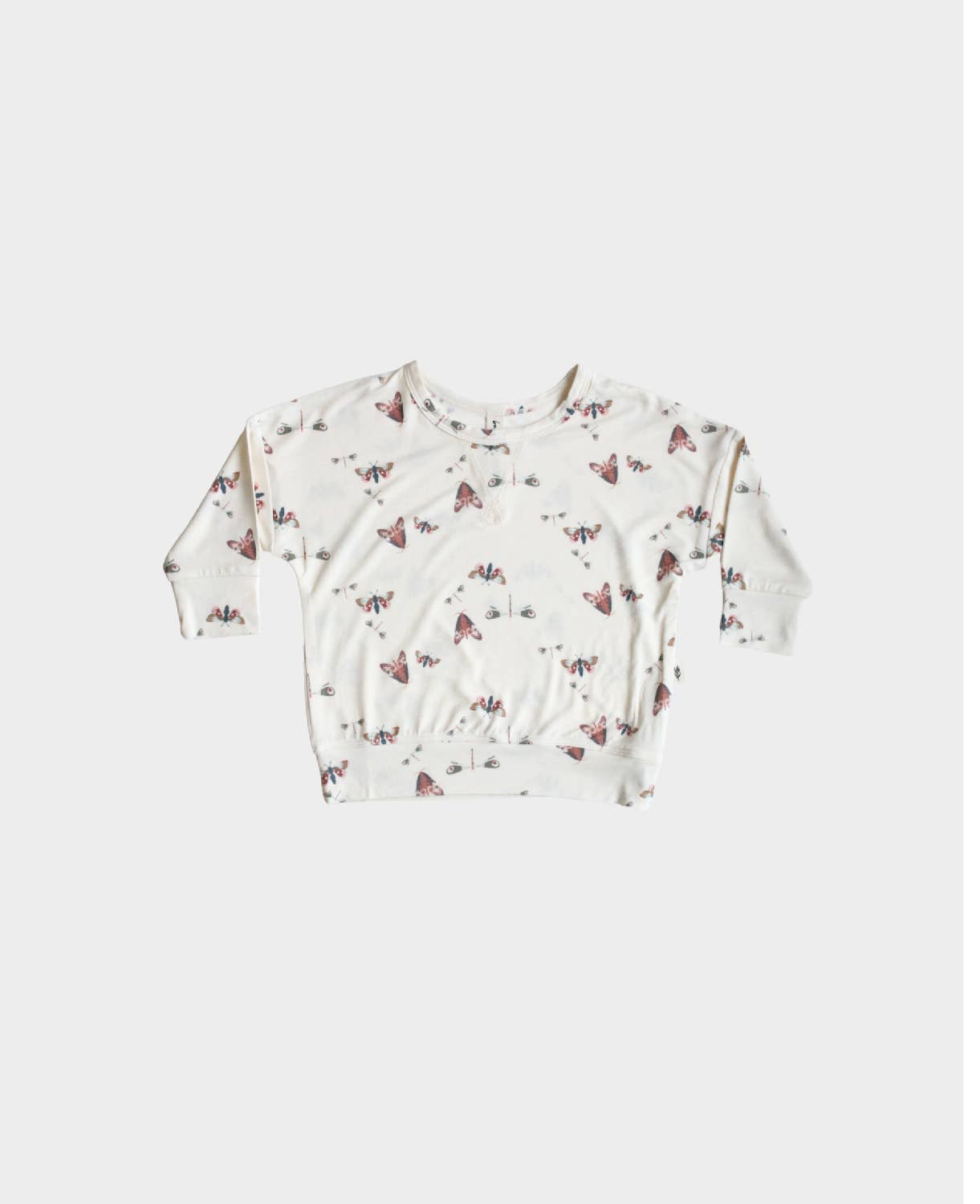 babysprouts clothing company - S23 D1: Girl's Drop-Shoulder Sweatshirt in Butterflies