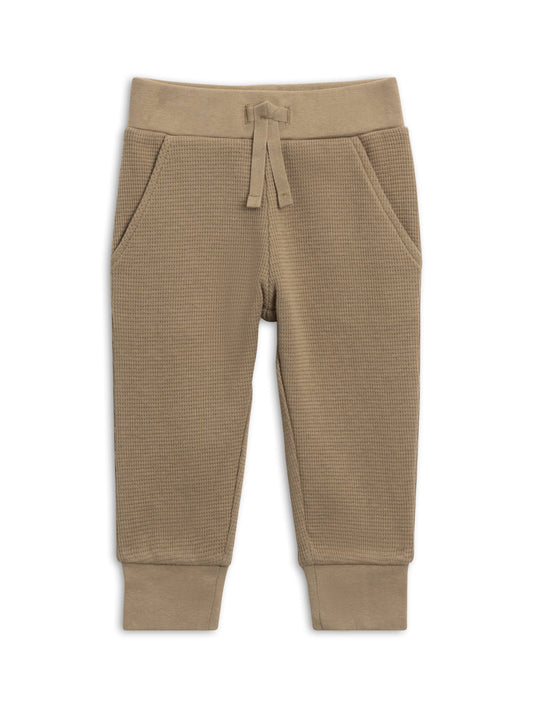 Colored Organics - Organic Baby and Kids Nelson Waffle Knit Jogger - Spruce