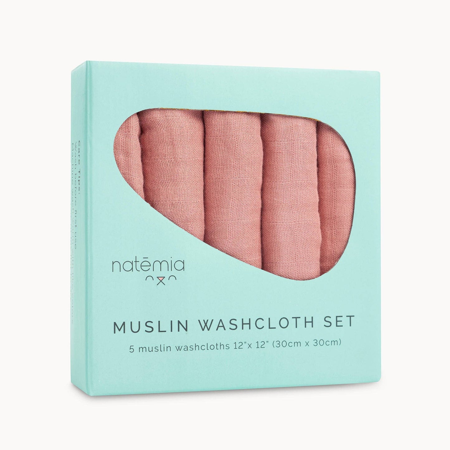 Natemia - Ultra Soft Muslin Bamboo Washcloths- 5 Pack