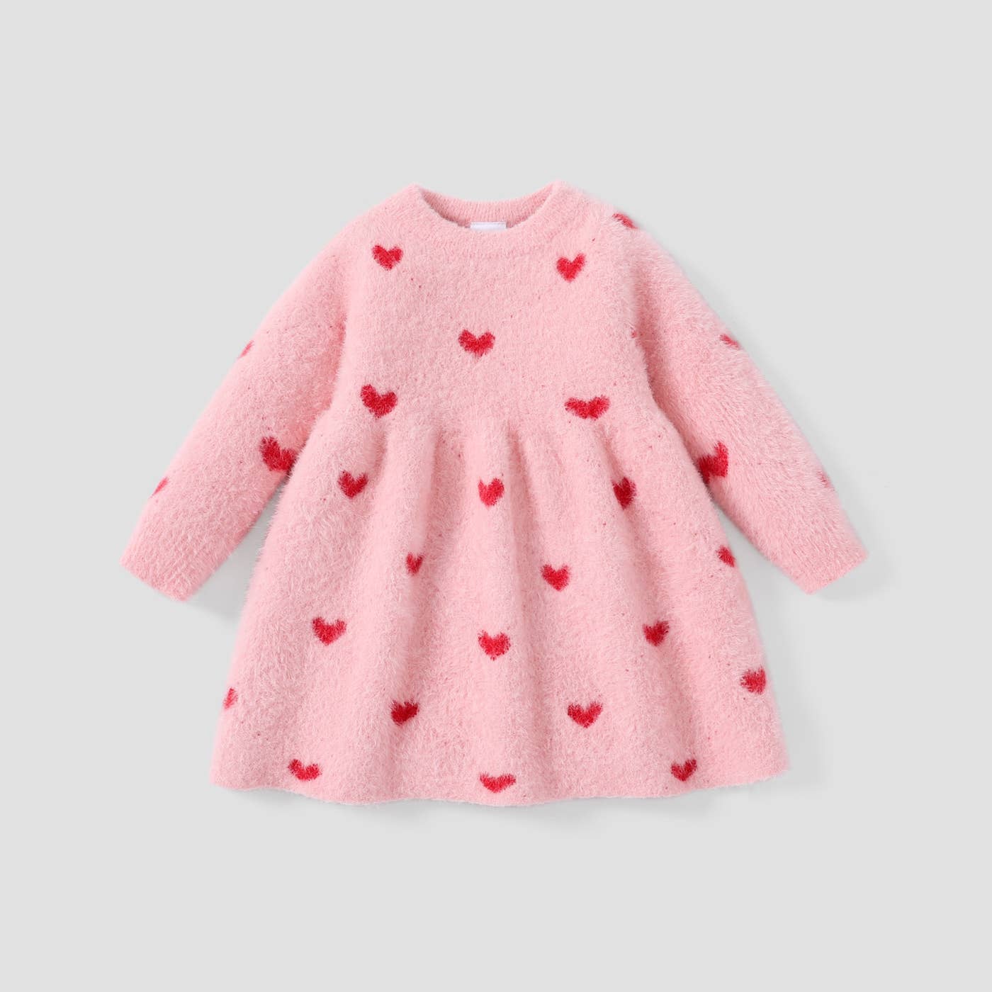 PatPat - Baby/Toddler Girl Sweet Heart-shaped Sweater Dress