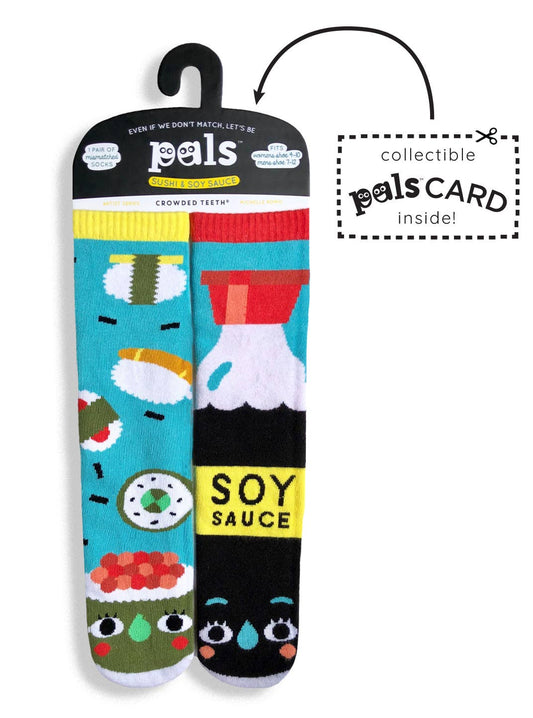Pals Socks - Sushi & Soy Sauce Mismatched Kids Socks