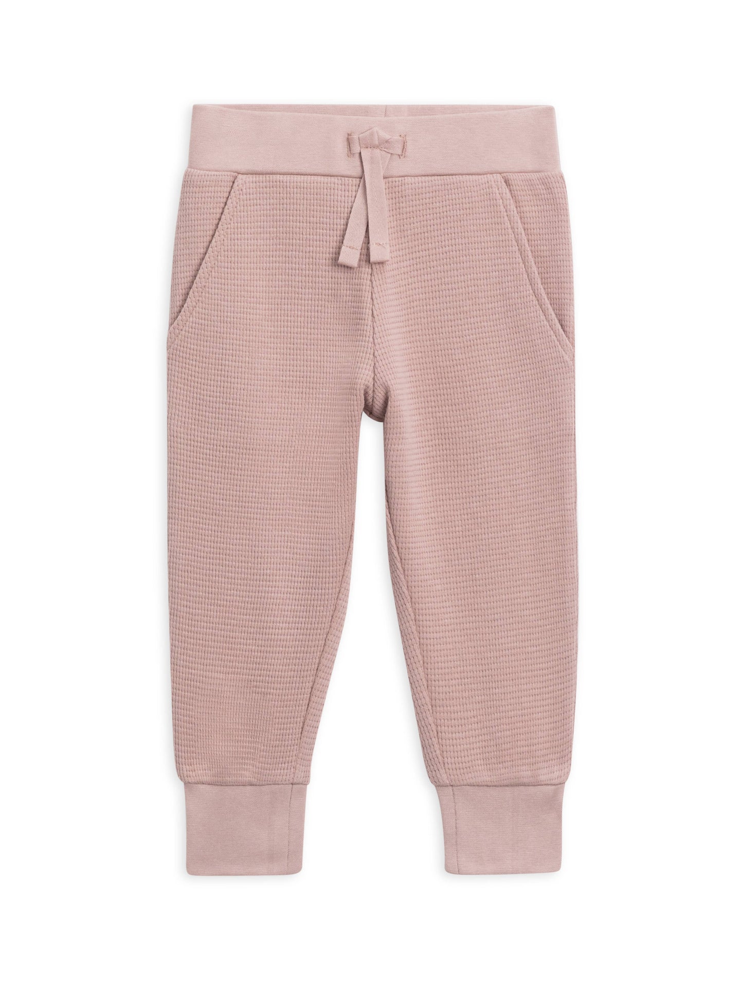 Colored Organics - Organic Baby and Kids Nelson Waffle Knit Jogger - Fig